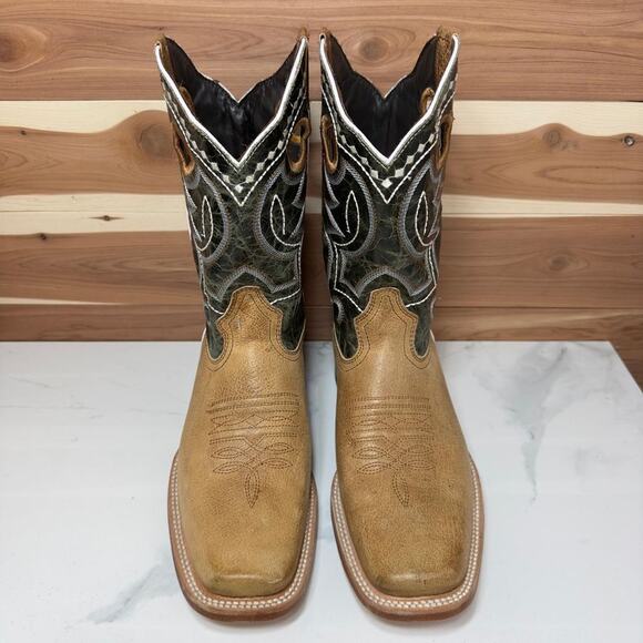 New - J.B. Dillon Men's Square Toe Color Nevada Tan Western Cowboy Boots sz 7.5 - Picture 4 of 7